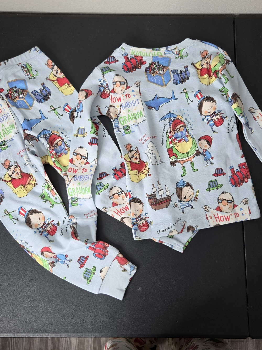Blue 'How to Babysit Grandpa' Kids Pajama Set - Picture 5 of 5